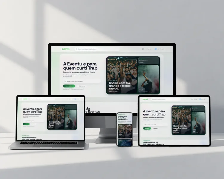 Mockup do projeto Eventus