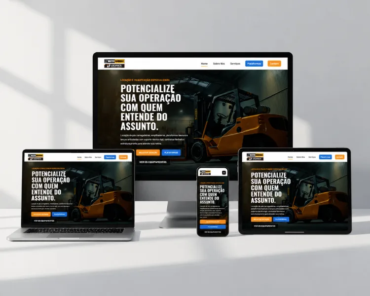 Mockup do projeto Master Máquinas