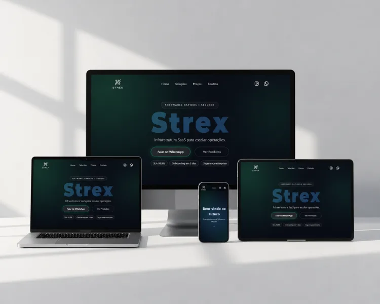 Mockup do projeto Strex