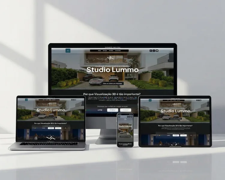 Mockup do projeto Studio Lummo