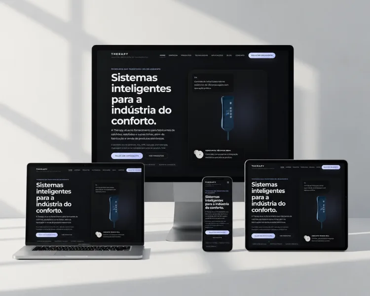 Mockup do projeto Therapy